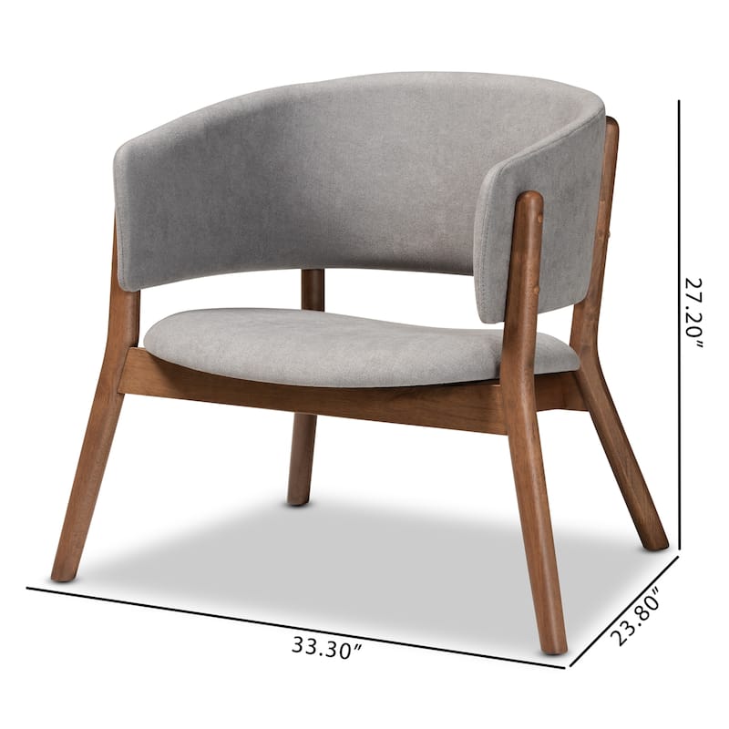 Baron Mid-Century Modern 2-Piece Living Room Accent Chair Set