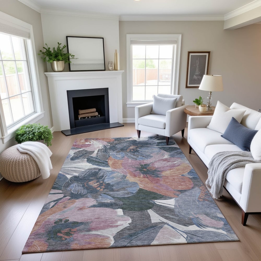 Premium Washable Super Soft Modern Floral Mayfield Rug