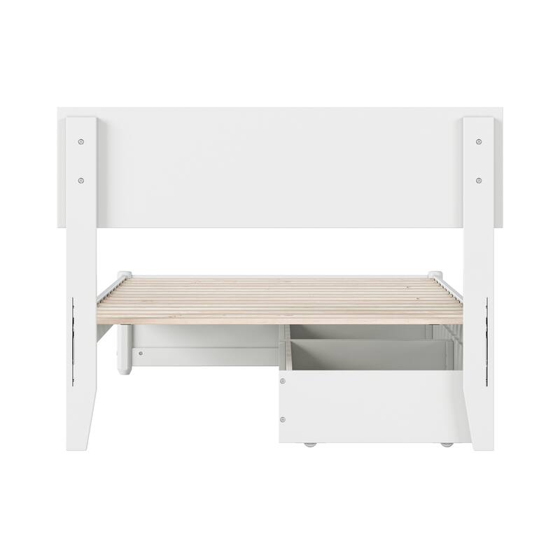 Wesley Platform Bed with Panel Footboard and Storage Drawers