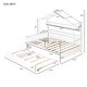 preview thumbnail 14 of 38, Wooden Playhouse Bed Frame with Trundle Bed and Shelf