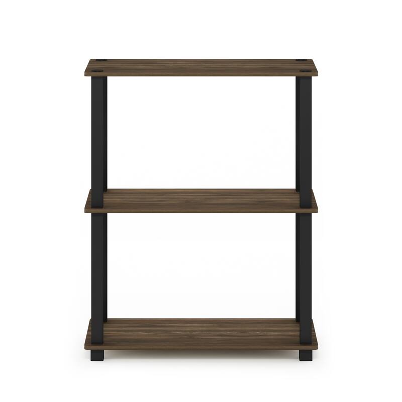 Furinno Turn-S-Tube 3-Tier Compact Multipurpose Shelf Display Rack with Square Tube