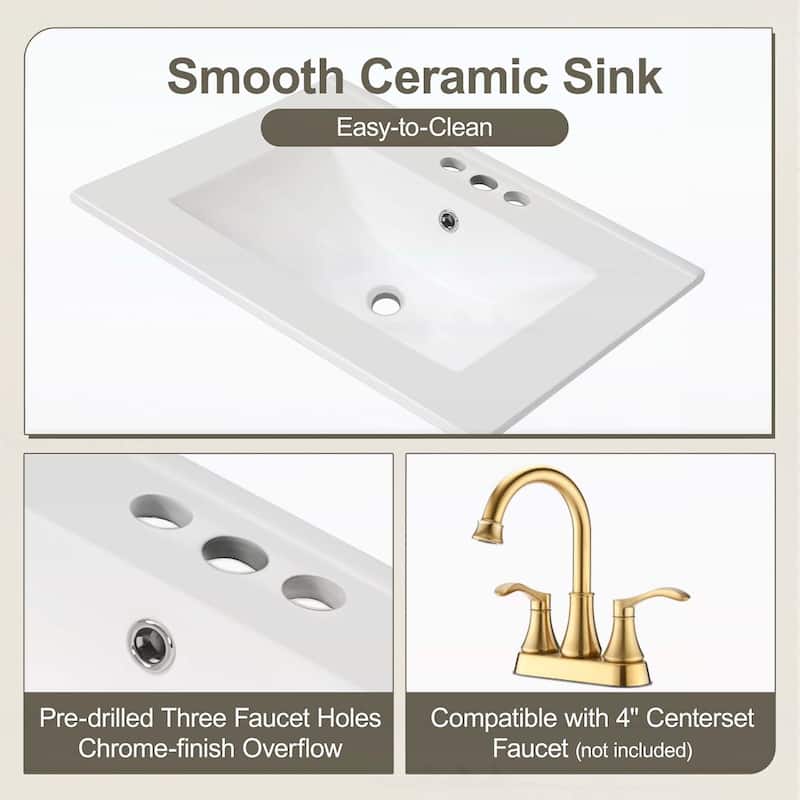 24" Bathroom Vanity with Sink