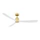 Option Brushed Satin Brass - Matte White Blades