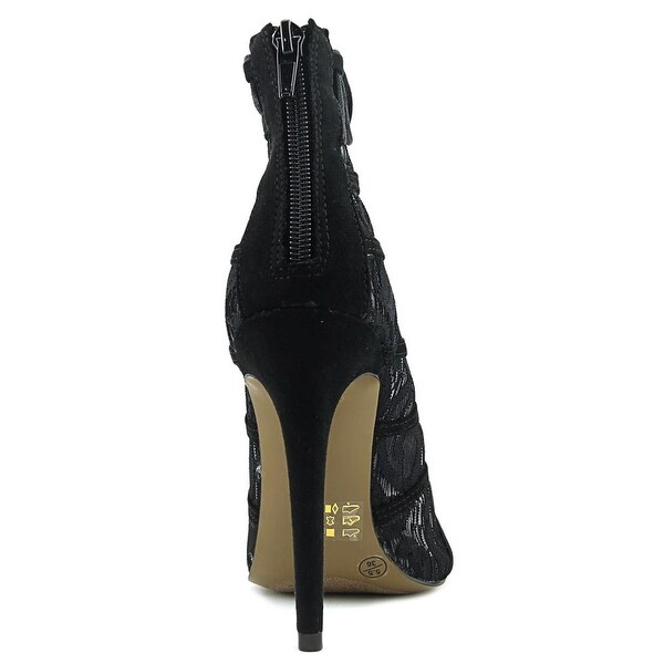 jingle peep toe bootie