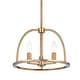 preview thumbnail 3 of 4, Abbott 3 Light Vibrant Gold Chandelier - 13.75'' W x 10'' H - 13.75'' W x 10'' H