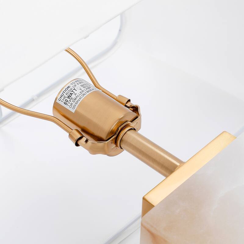 Alabaster White Marble Table Lamp, Traditional Luxury Gold Light