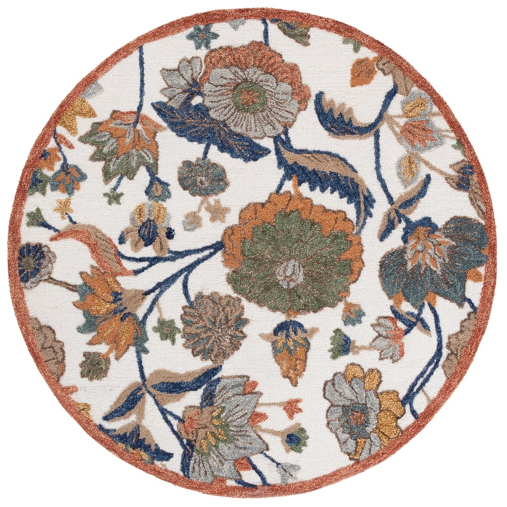 SAFAVIEH Handmade Jardin Rusa Country Floral Wool Rug