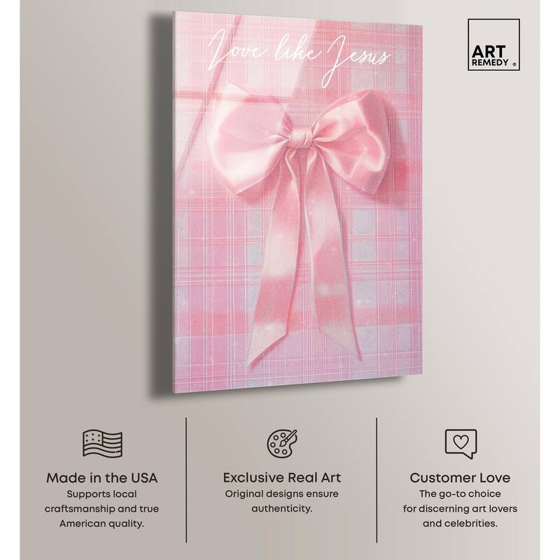 Love Like Jesus Bow Acrylic by Art Remedy, Ready to Hang