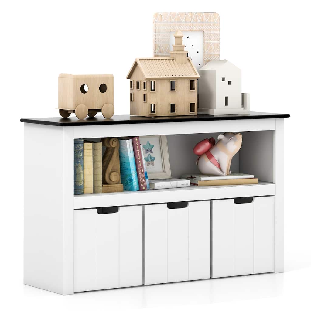 Kids Toy Storage Organizer with Blackboard Top-3-Drawer - 40" x 13" x 24.5"