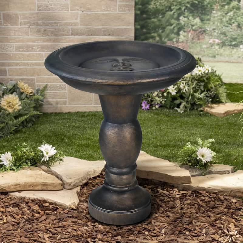 22-Inch Glass Fiber Reinforced Concrete Bird Bath