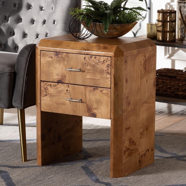 Nebu Modern and Contemporary Natural Mappa Real Burl Wood