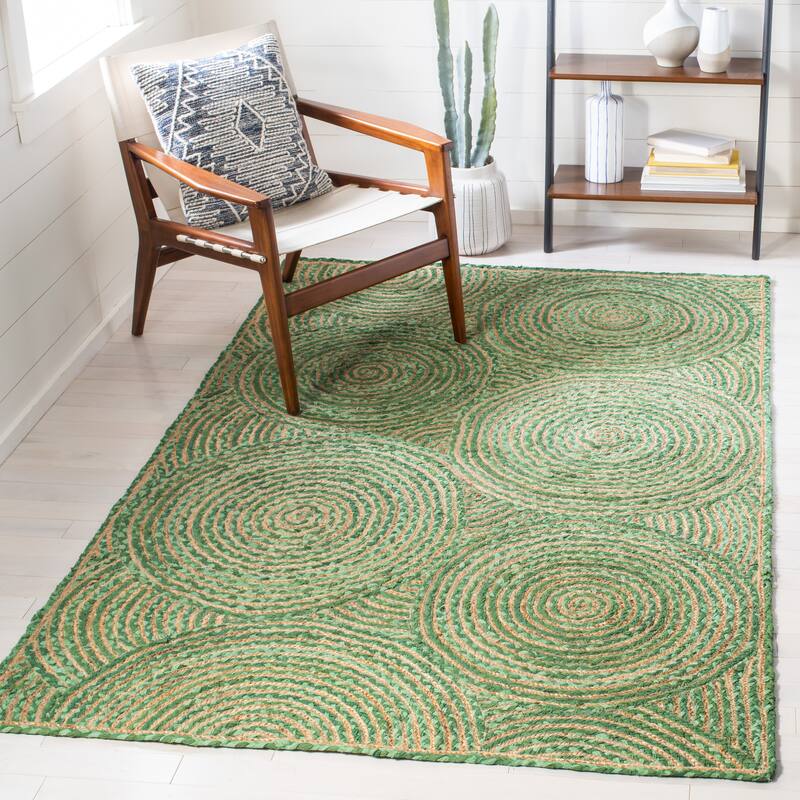 SAFAVIEH Handmade Cape Cod Mariam Coastal Jute Rug - 4' x 6' - Green/Natural