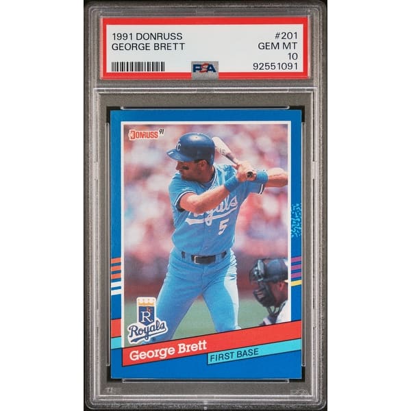 George Brett 1991 Donruss Baseball Card #201 Graded PSA 10 - 8' x 11' - Bed  Bath & Beyond - 42628090