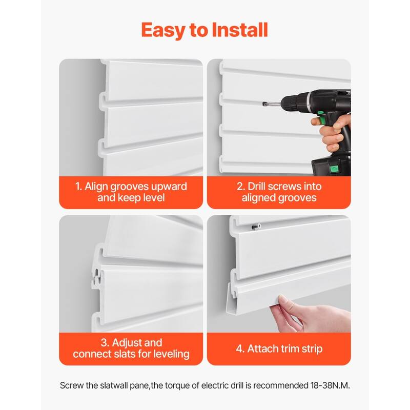 PVC Garage Slat Wall Panel with Modular Design and Suitable for Both Indoor and Outdoor Use