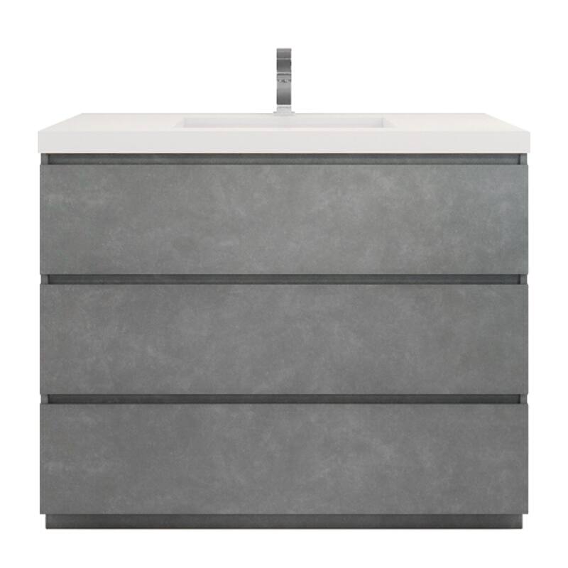 Aron 42'' Freestanding Vanity with Reinforced Acrylic Sink