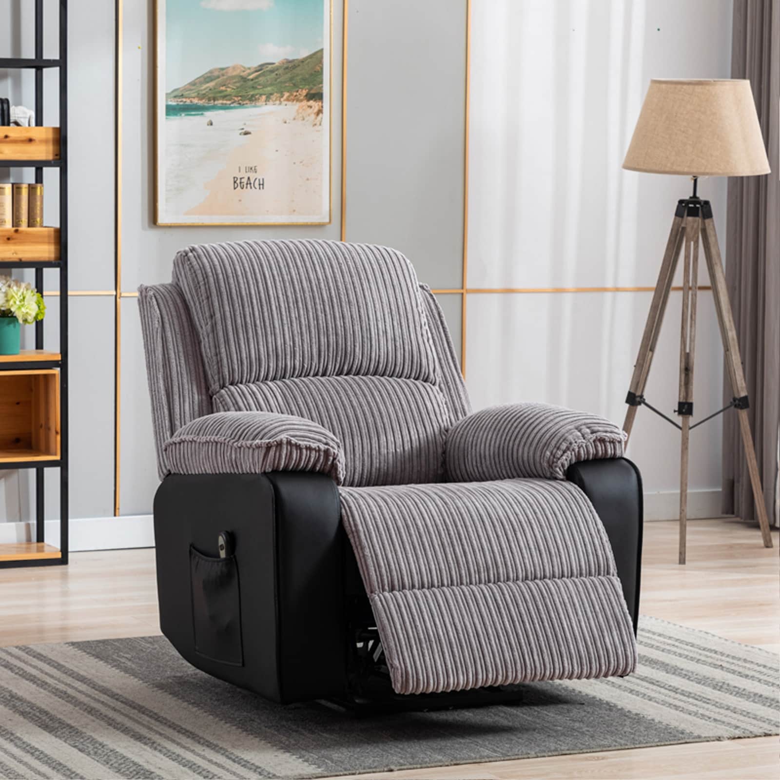 Postana jumbo cord store fabric recliner armchair