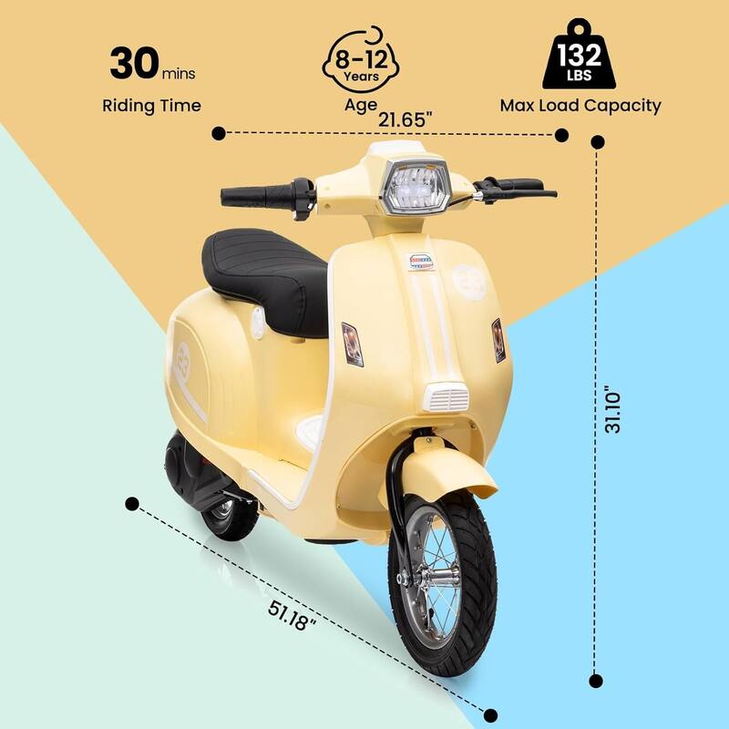 24V Electric Ride on Motorcycle Toy for Big Kids for Kids 8-12 Best Gift