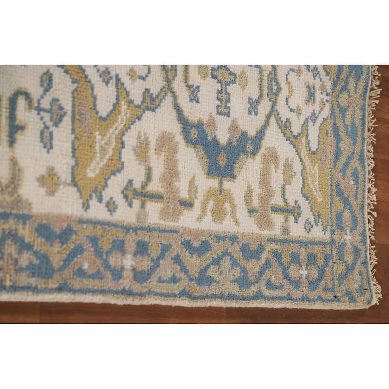 Ivory / Beige Oushak Oriental Runner Rug Handmade Wool Carpet - 2'7"x 7'11"