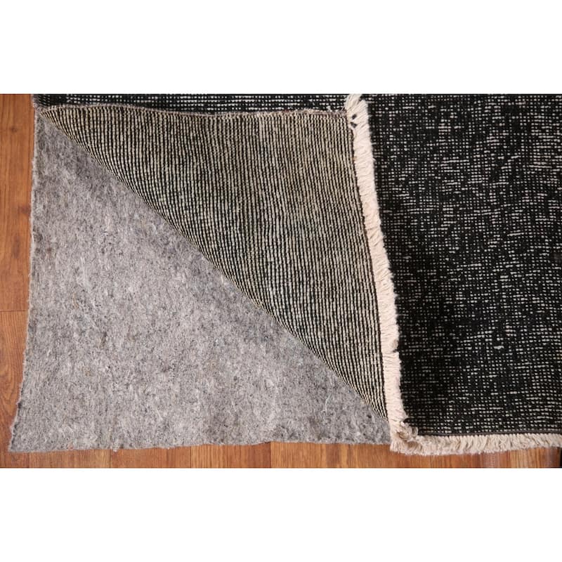 Distressed Over-Dyed Anatolian Turkish Vintage Handmade Wool Carpet - 4'10" x 13'3"