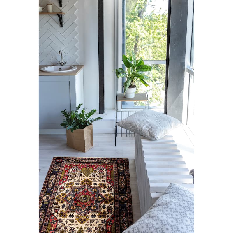 ECARPETGALLERY Hand-knotted Anatolian Cream Wool Rug - 3'2 x 6'2