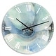 preview thumbnail 8 of 9, Designart 'Watercolor Moonlight Magnolia II' Farmhouse Large Wall CLock 16 in. wide x 16 in. high