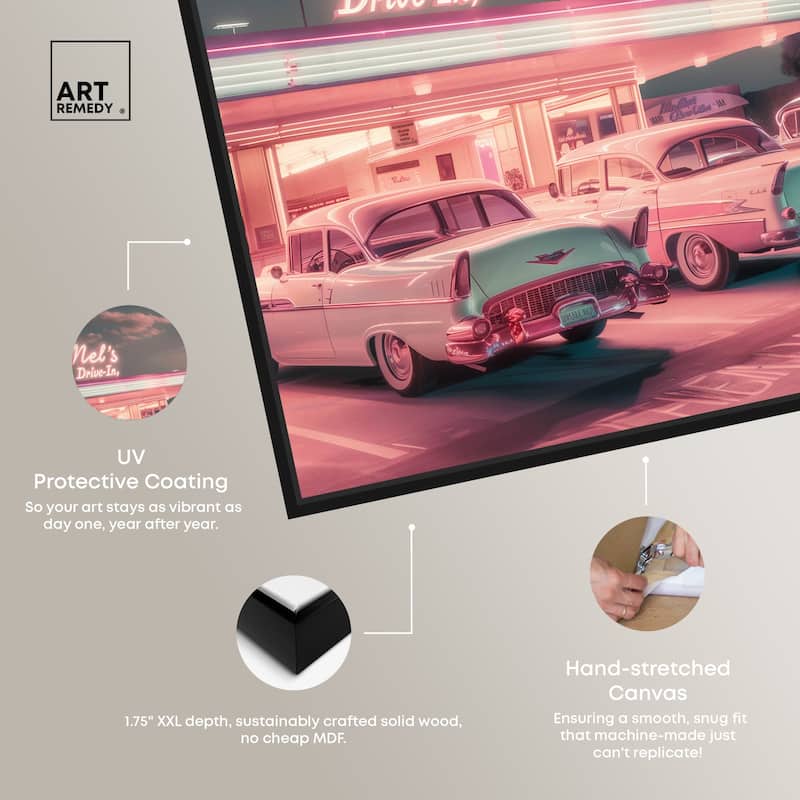 Drive In Stop Canvas by Art Remedy
