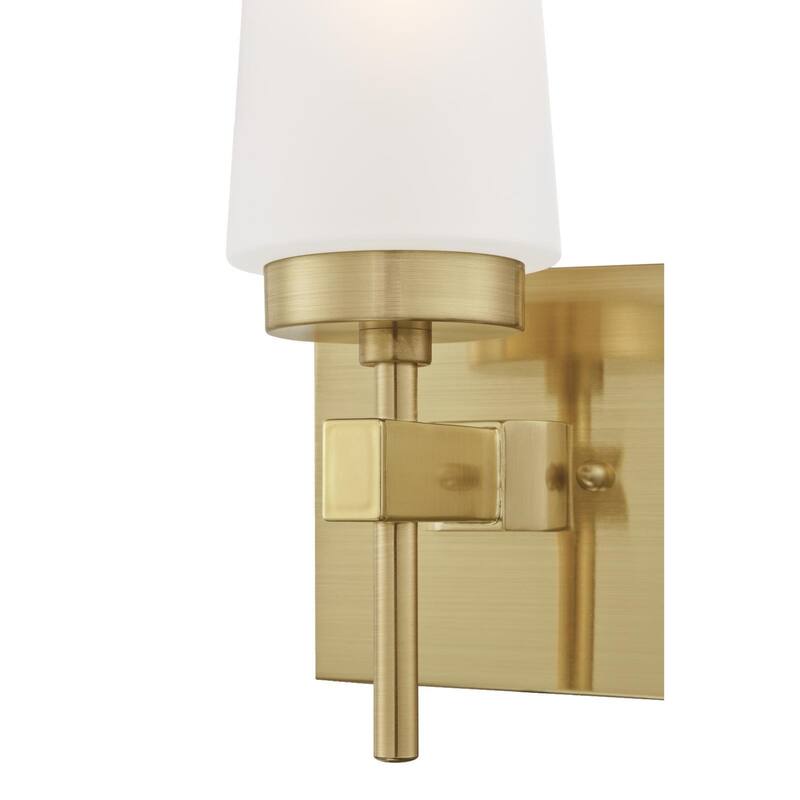 Westinghouse Chaddsford One-Light Indoor Wall Fixture, Champagne Brass Finish with Frosted Glass - 1-Light