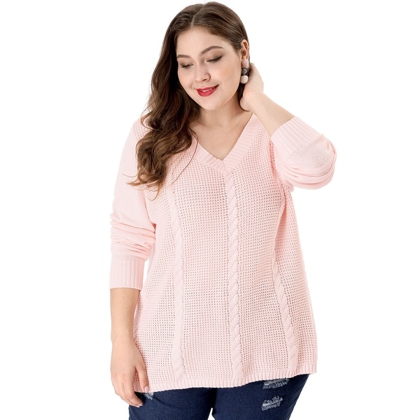 women's plus size cable knit sweater