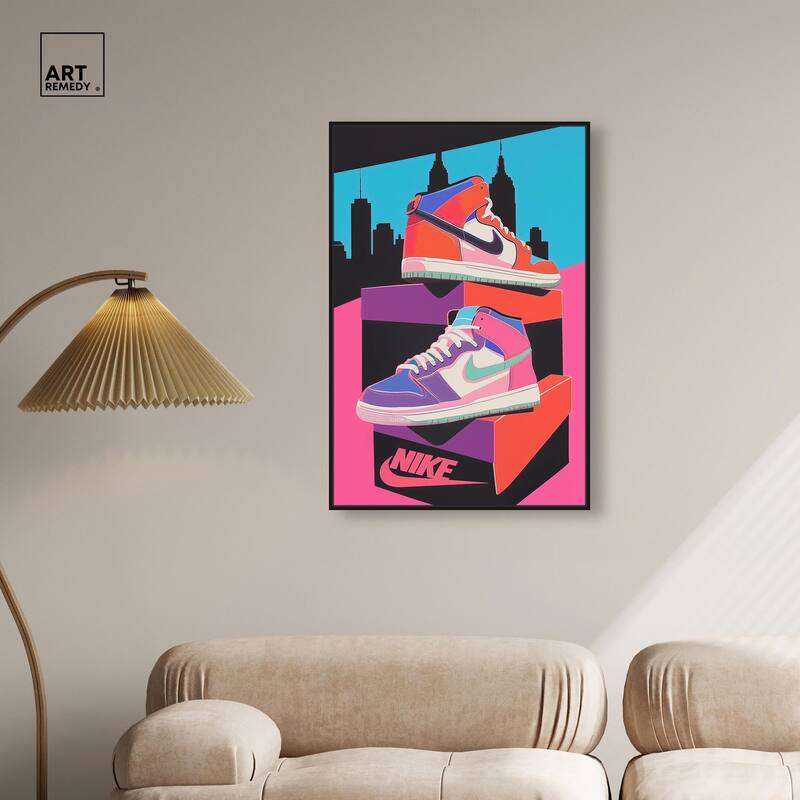 City Pop Sneakers Canvas by Art Remedy
