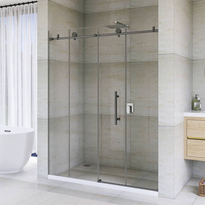 60" x 76" Sliding Frameless Shower Door - 60'' x 0.31'' x 76''