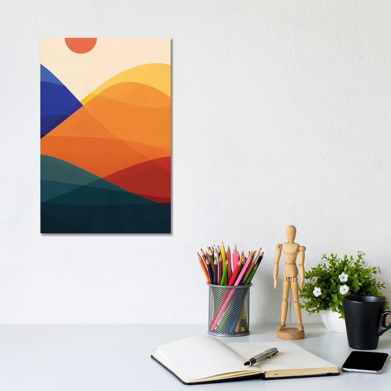 iCanvas "Meditative Mountains" by Modern Tropical Canvas Print - 12x8x0.75