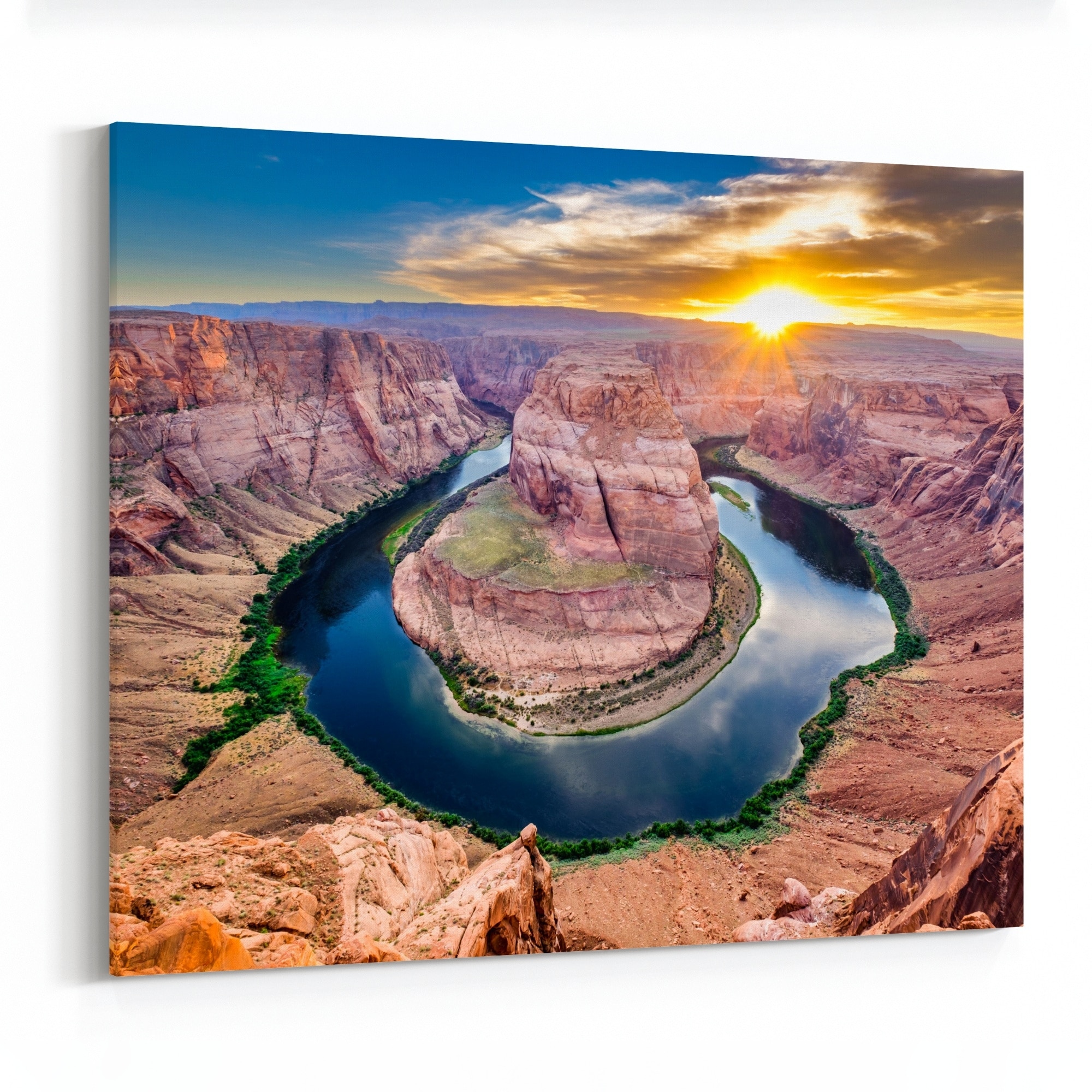 Horseshoe Bend Arizona Canyon Canyons Canvas Wall Art Print Overstock