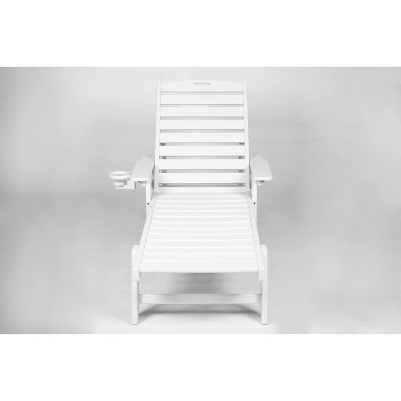 3-Piece Oversized Chaise Lounge Chair Set with Wood Texture