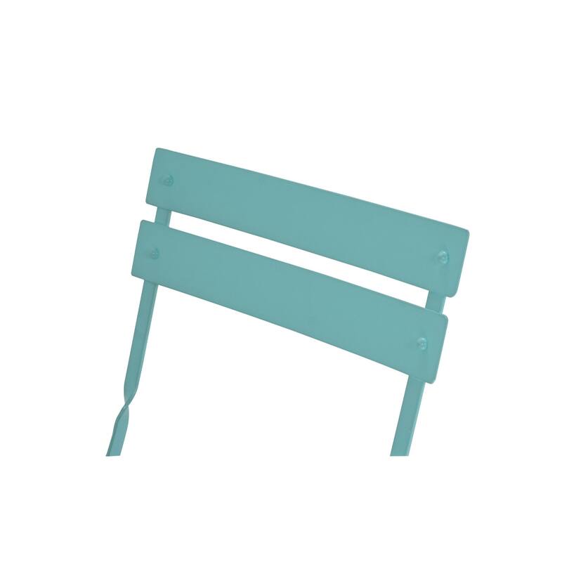 Folding Outdoor Patio Chair Set - 32" - Set of 2 - Teal Blue