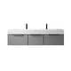 preview thumbnail 64 of 117, Vegadeo Bath Vanity with One-Piece Composite Stone Sink Top 72 in. - Elegant Grey