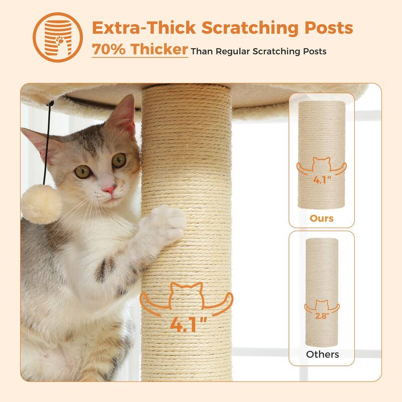 50" Large Cat Tree with 2 Tier Skirting Boards