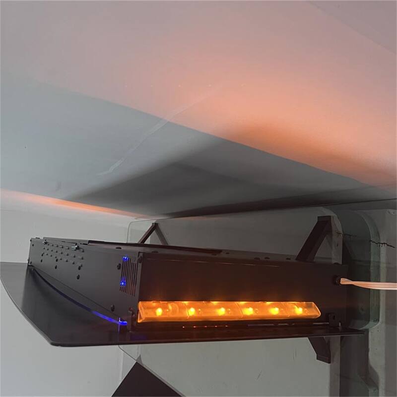 48" Curved Front Wall Mounted Electric Fireplace with Remote and Flame