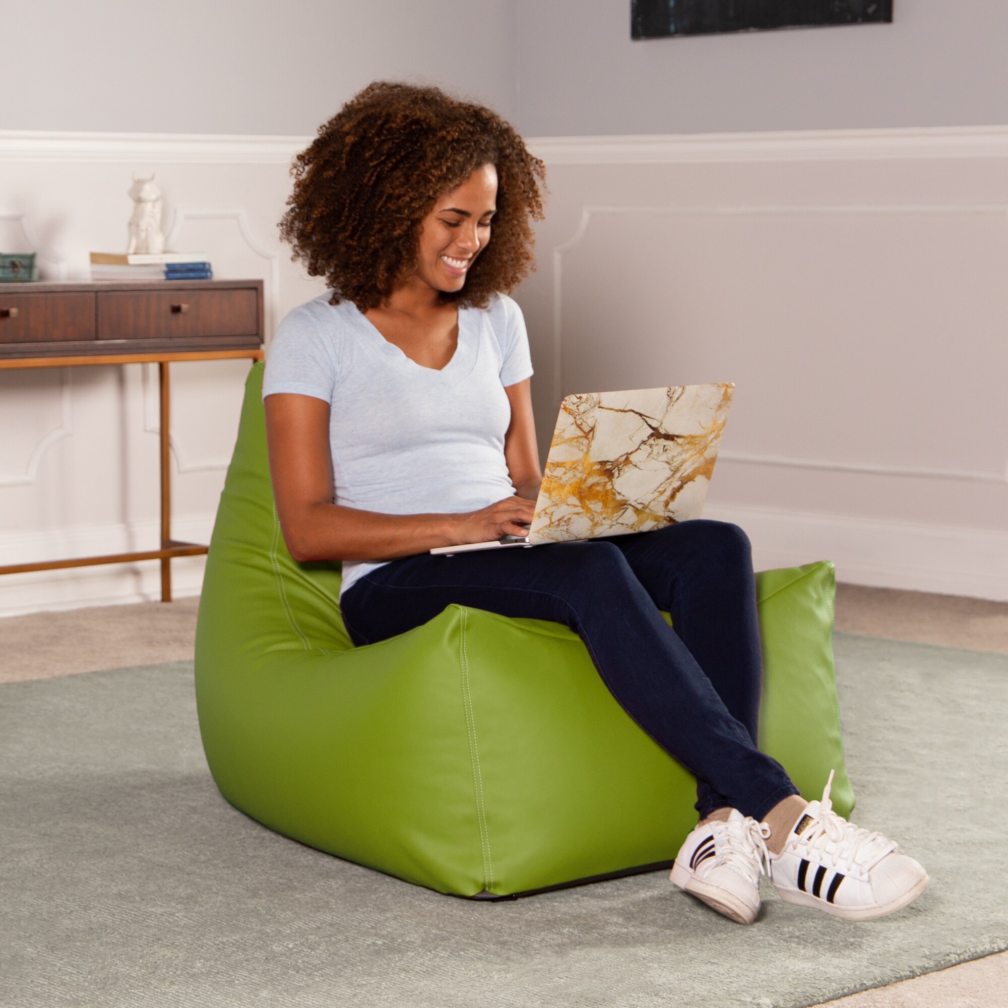 Vinyl bean bag chairs cheap for classroom