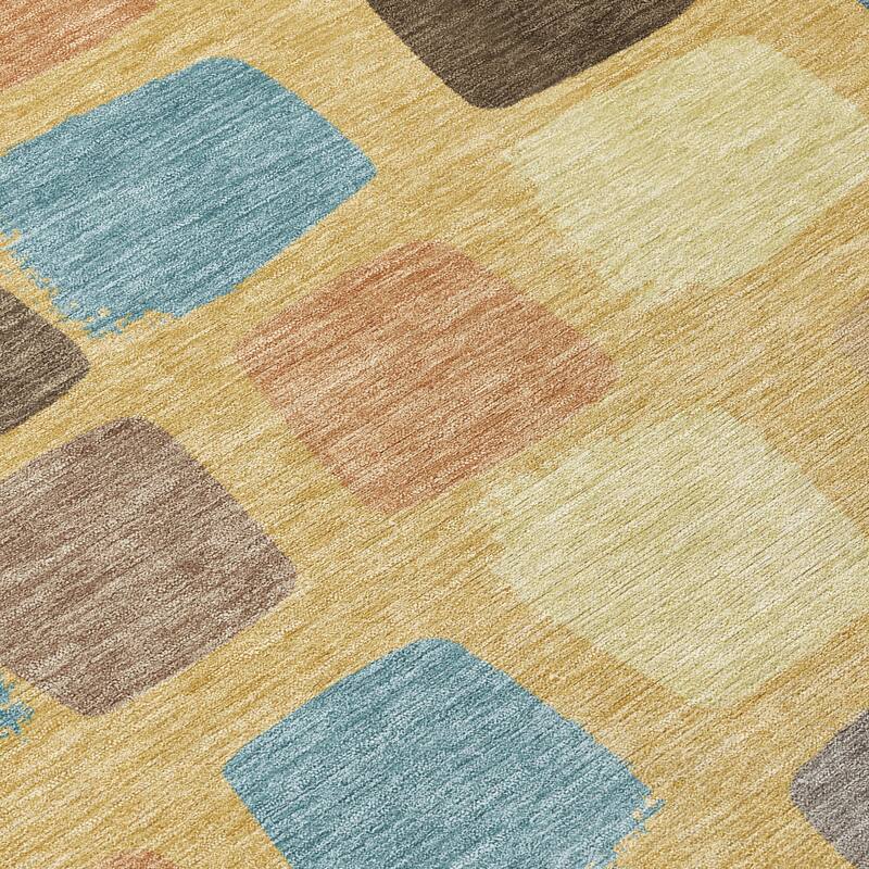 Machine Washable Indoor/ Outdoor Casual Hoppy Chantille Rug