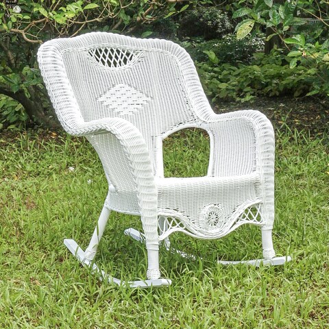 International Caravan Resin Wicker Indoor/Outdoor Rocker