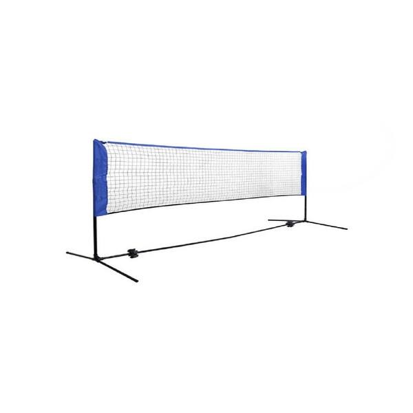 slide 2 of 5, 10 Feet Long Blue Portable Sports Set with Height Adjustable Poles and Triangular Base Blue - 10'L x 3.4'W
