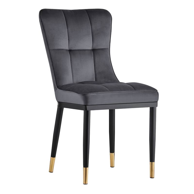 Modern Velvet Upholstered Dining Chairs, Set of 2/4 - 35.8"H x 18.9"W x 23.2"D