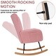 preview thumbnail 18 of 23, VECELO Rocking Chair Set of 2, Modern Upholstered Teddy Fabric Nursery Glider