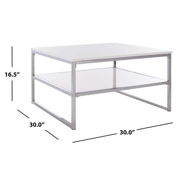 SAFAVIEH Aliza 2-Tier Modern Glam Square Coffee Table - 30" x 30" x 16.5"