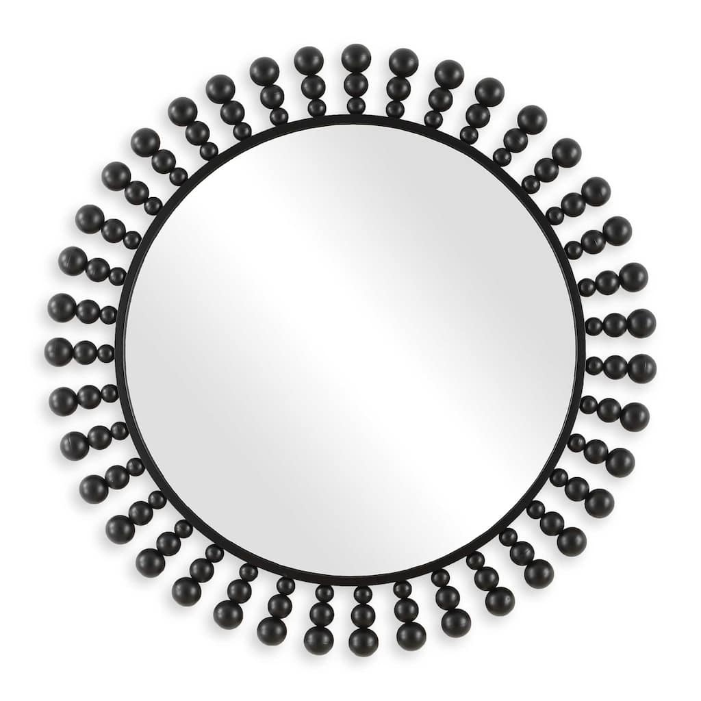 Uttermost 08237 Aziel 44" Sunburst Flat Metal Framed Accent Mirror