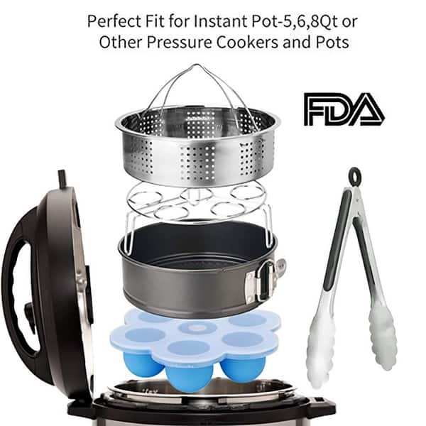 18 Pieces Pressure Cooker Set Fit for Instant Pot / 8Qt 2 Steamer