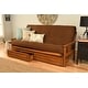 preview thumbnail 21 of 30, Porch & Den Kern Full-size Storage Futon Set with Suede Mattress Suede Chocolate