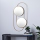 preview thumbnail 1 of 4, Gold Iron Contemporary Wall Mirror 43 x 20 x 1 - 20 x 1 x 43Round