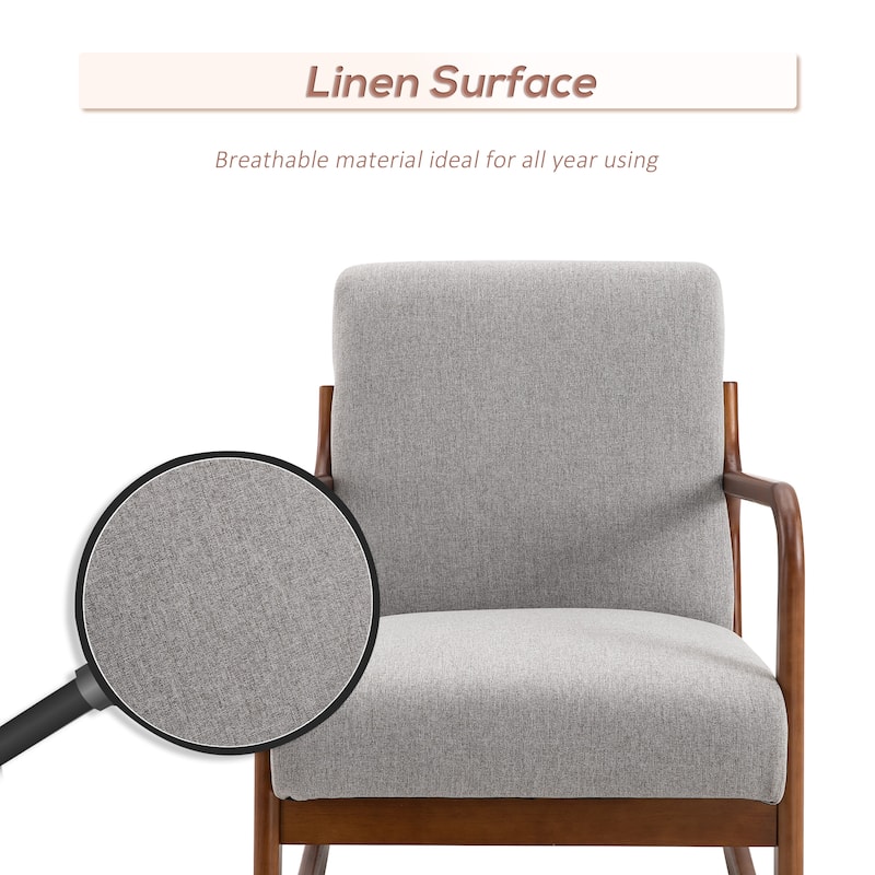 Upholstered Rocking Chair Armchair