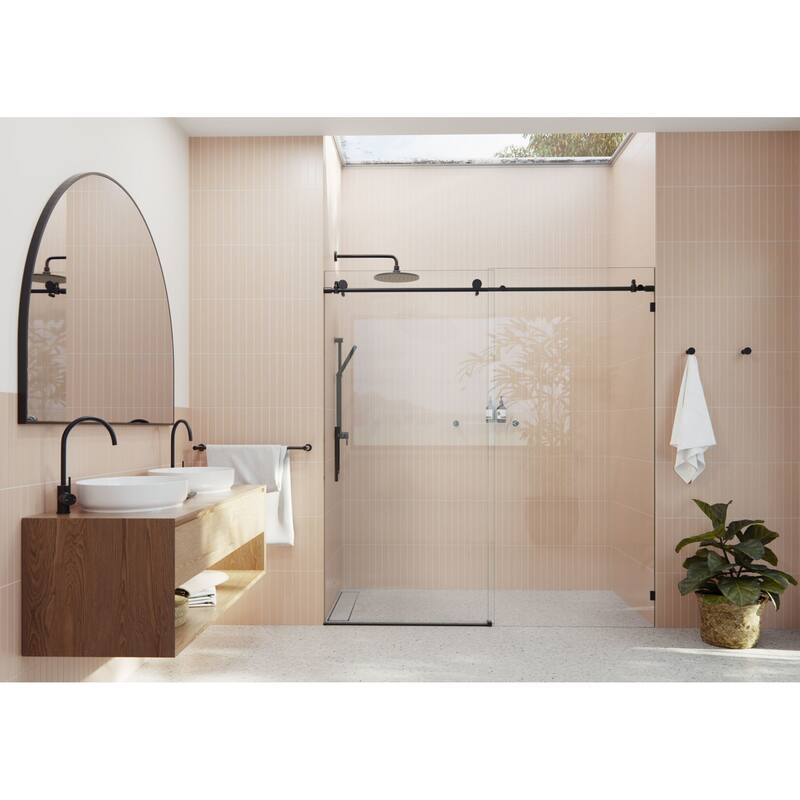 Glass Warehouse GW-SLD-68 Eclipse 78" High x 68" Wide Sliding - Matte Black